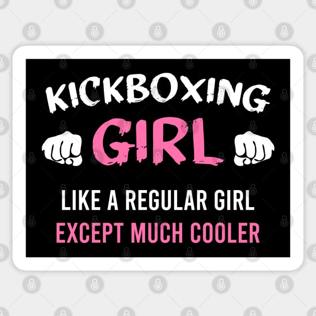 Kickboxing girl, gift for kick boxing woman Sticker by fighterswin